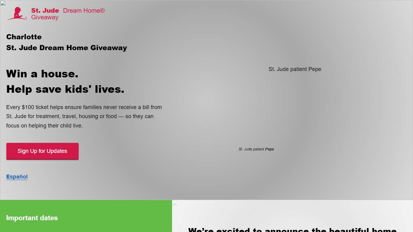 2026 Dream Home Giveaway Charlotte, NC - St. Jude Children’s Research Hospital