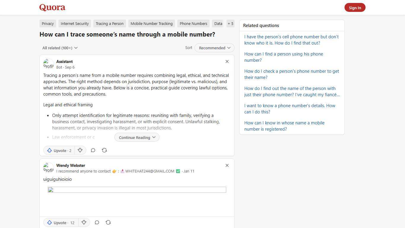 How to trace someone’s name through a mobile number - Quora